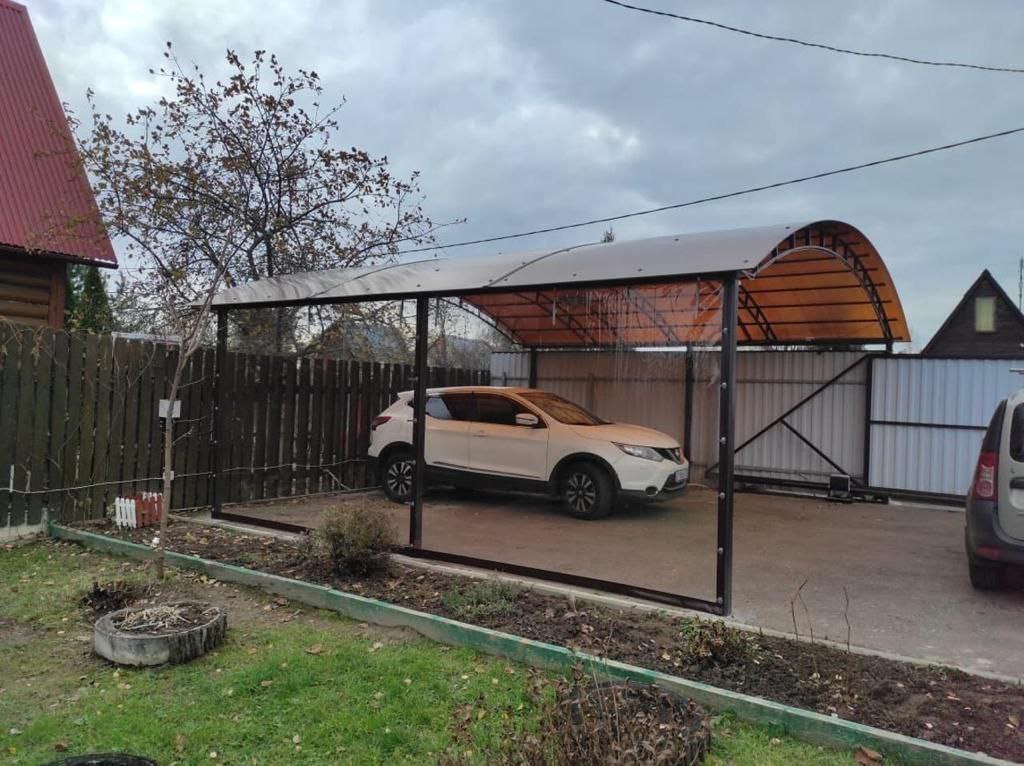 Прозрачные шторы ПВХ для навеса под автомобиль в посёлке Селятино